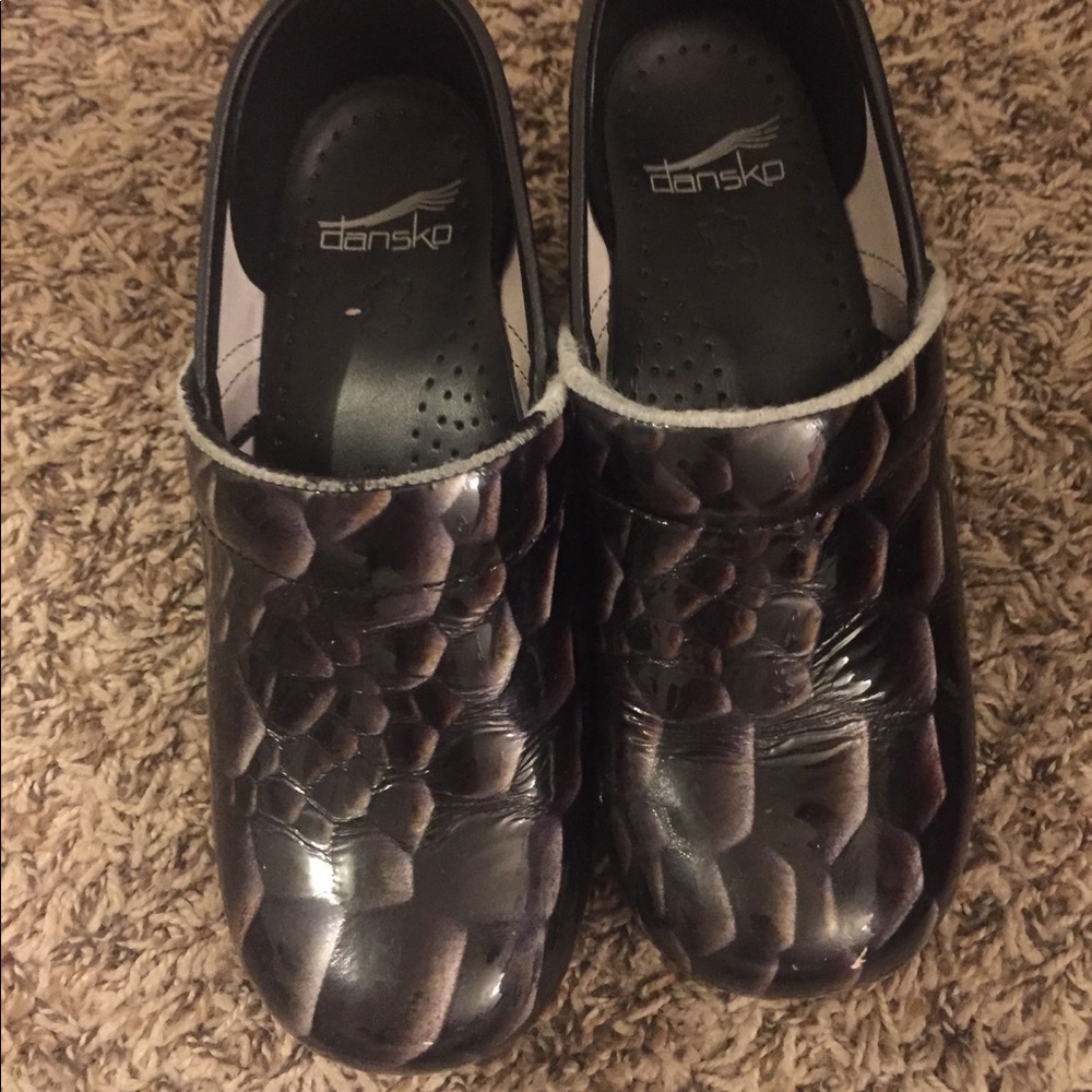 Dansko snake print clog
